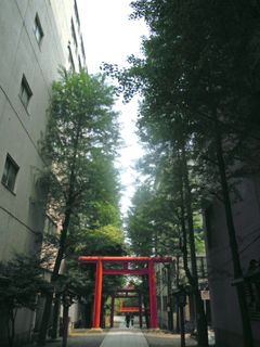 花園神社の参道