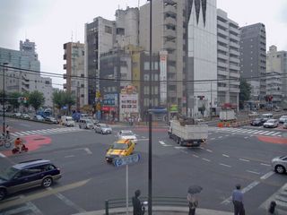 マクドナルドから撮影した交差点の写真